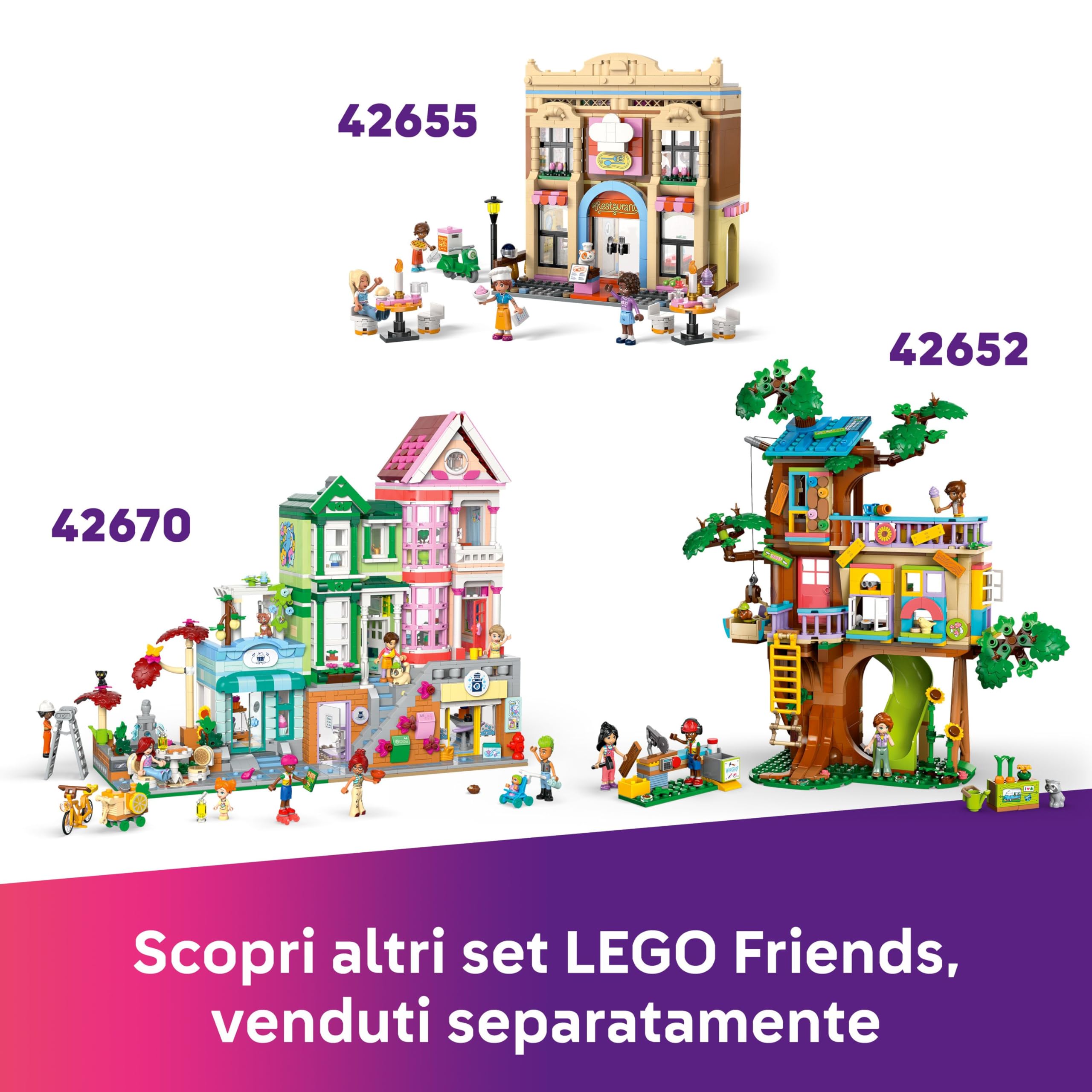LEGO Friends Casa degli Apicoltori e Giardino Fiorito - Giocattolo Creativo con 4 Mini Bamboline, Figure di Gatto e di Coniglio con Accessori - Regalo per Bambine e Ragazze da 12 Anni in su - 42669