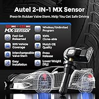 Vista 2 de Autel Sensor TPMS MX-Sensor 2 en 1 (315MHz + 433MHz) Press-in 100% clonable TPMS Sensores programables Sistema de monitoreo de presión de neumáticos
