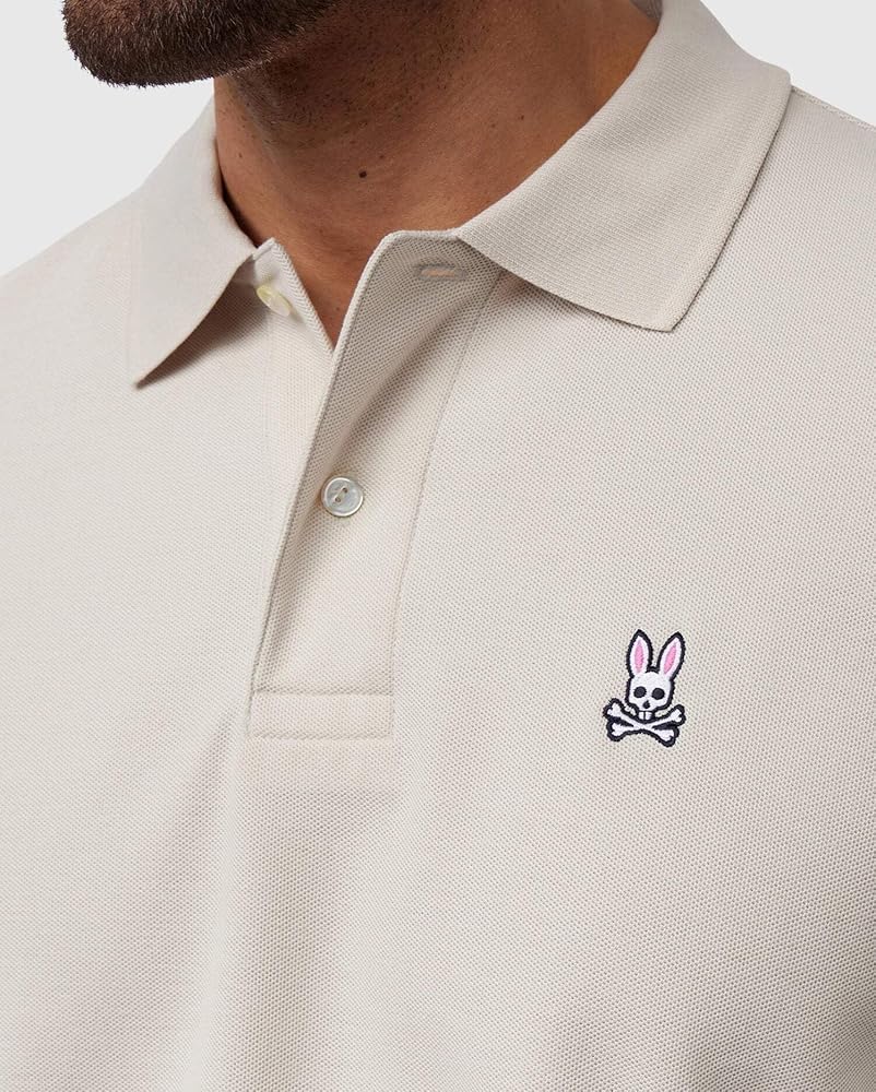 Mens Classic Pique Polo Shirt - B6K001B200 104 Natural Linen