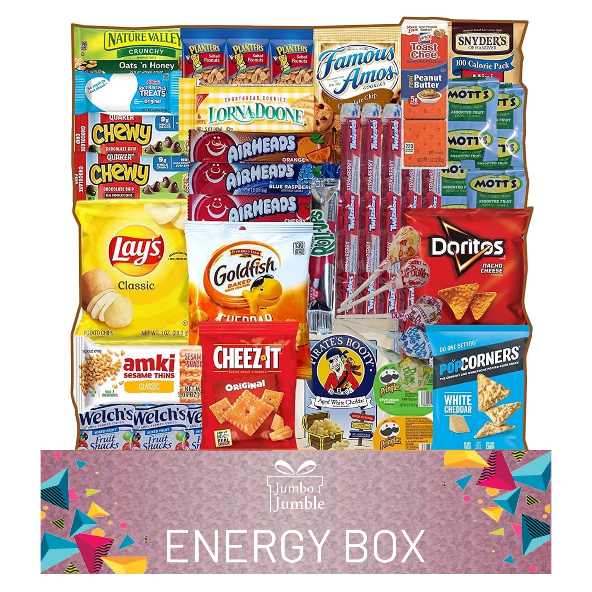Sponsored Ad - Snack Box (45 Count) Gift Care Package Snacks Variety Pack for Adults Teens Kids Men Women School College Office Birthday (Energy Set)