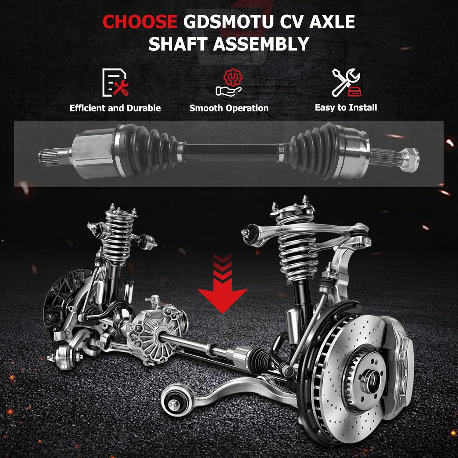 Front Left Right 2PCS CV Axle Shaft for Jeep for Compass 2018-2021, NCV82055 CV Joint Shaft
