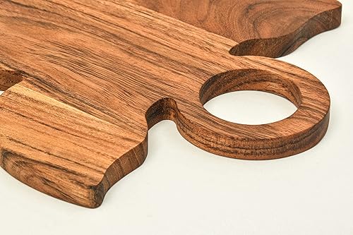 Miniatura 3 de Affinity Decor Tabla de cortar orgánica de acacia para cocina, bloque de carnicero, queso y verduras, frutas, día de San Valentín, Halloween, regalo