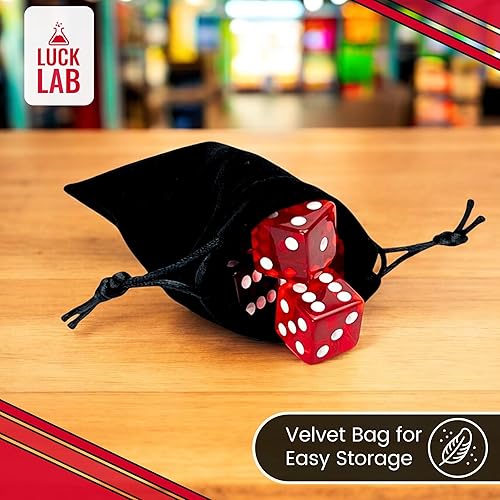 Miniatura 6 de Luck Lab Paquete de 10 dados de 0.748 in  Dados acrílicos y translúcidos D6, cuadrados con borde redondeado para casino, dados, RPG MTG DND juegos