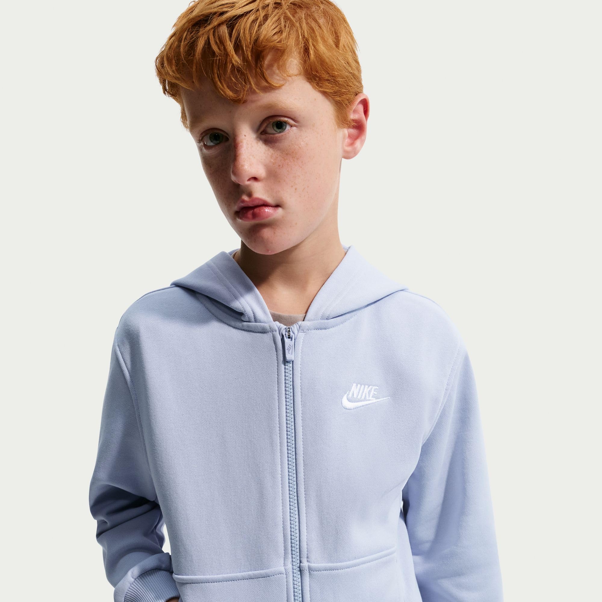 NIKE Nike Club Fleece French-terry-hoodie Mit Durchgehendem Reißverschluss Für Ältere Kinder Felpa con Unisex - Bambini e ragazzi