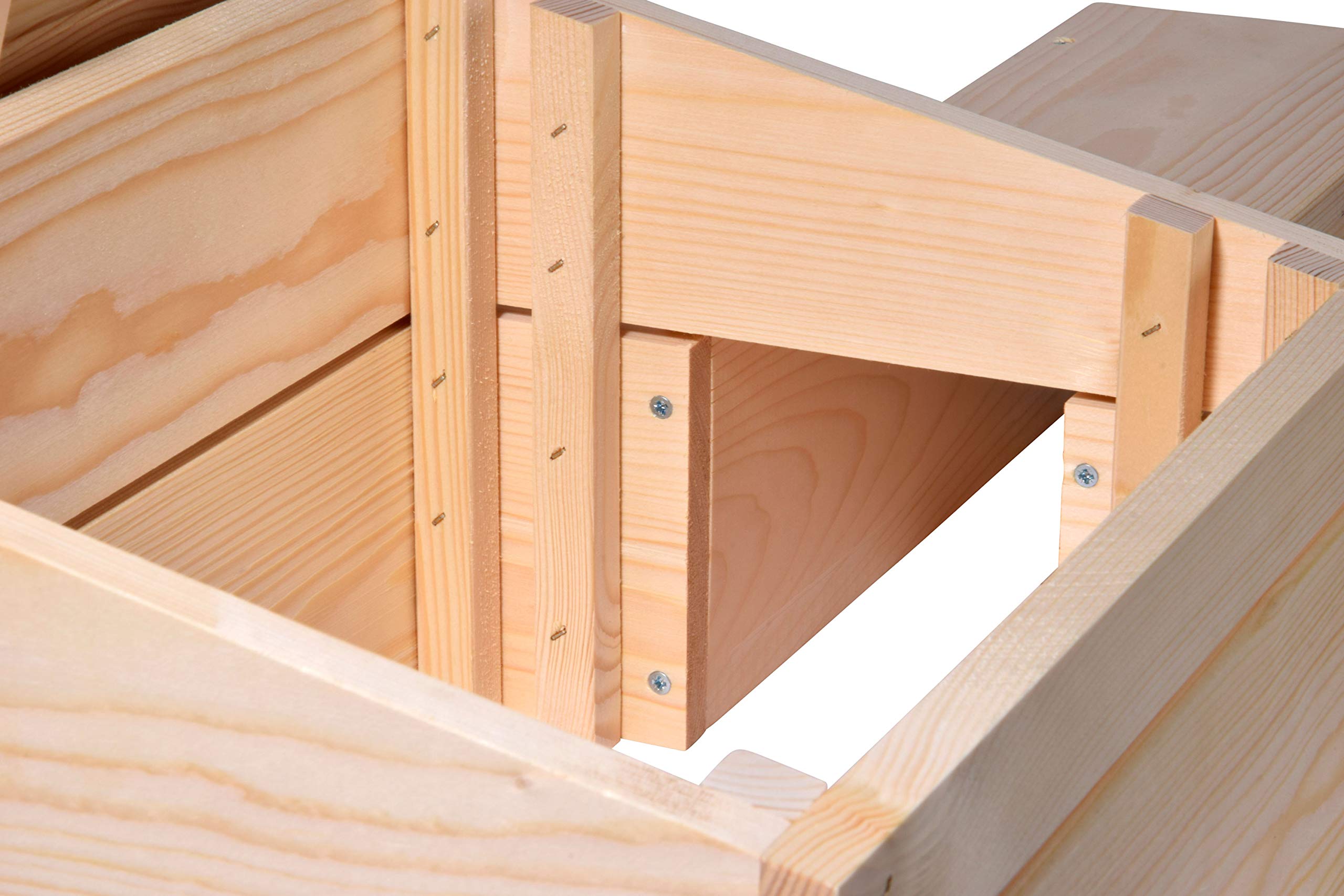 dobar® 22227FSCe Igelhaus Bitumendach Bausatz - Igelschafhaus extra Langer Eingang - Igelhöhle Massivholz - Behausung Igel/Braunbrustigel/Weißbrustigel - Ohne Boden - 74,5 x 29 x 24 cm - Schwarz