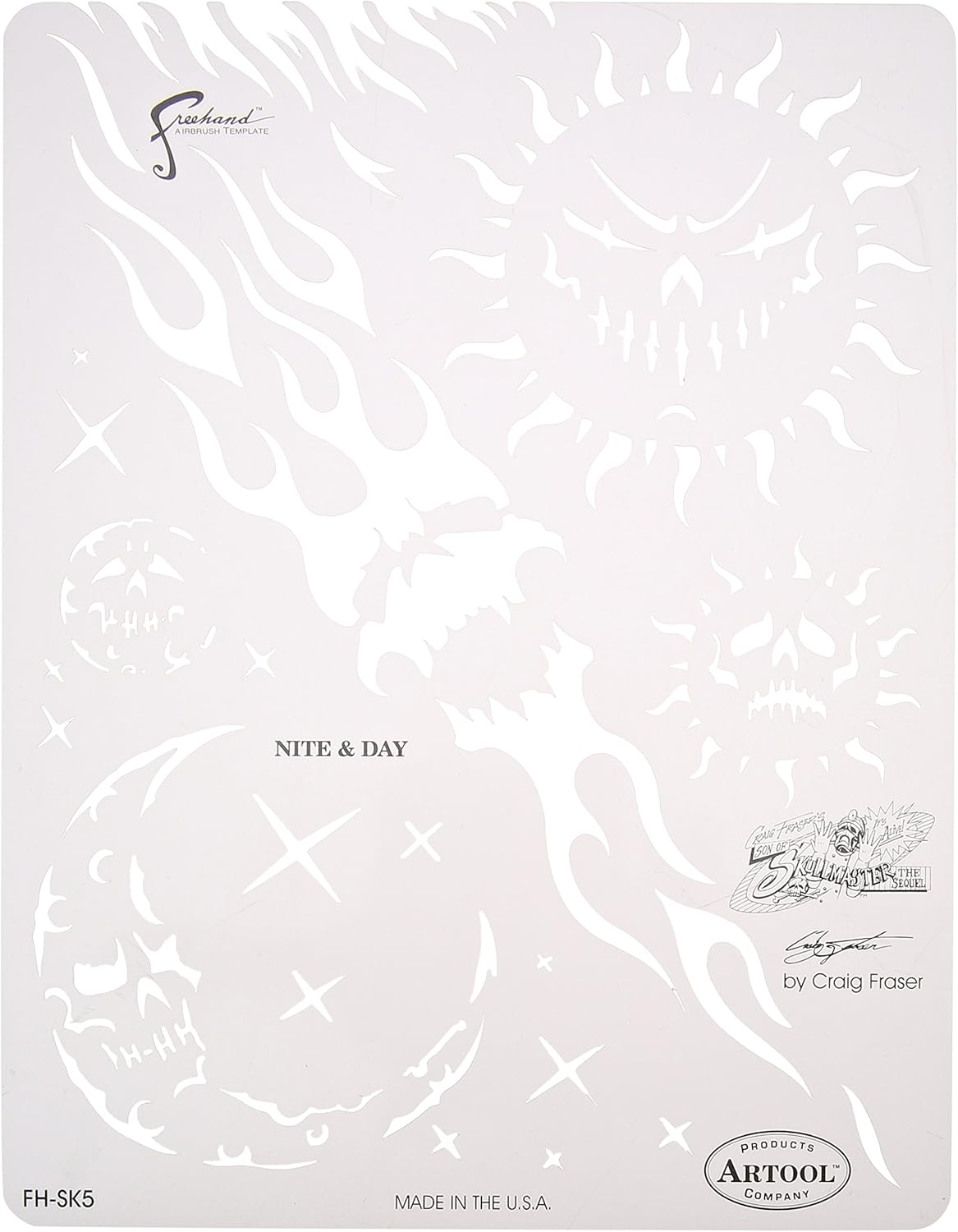 Artool Freehand Airbrush Templates, Son Of Skullmaster Mini Set