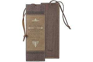 Journey with Strength: Joshua 1:9 Bible Verse Faux Leather Bookmark