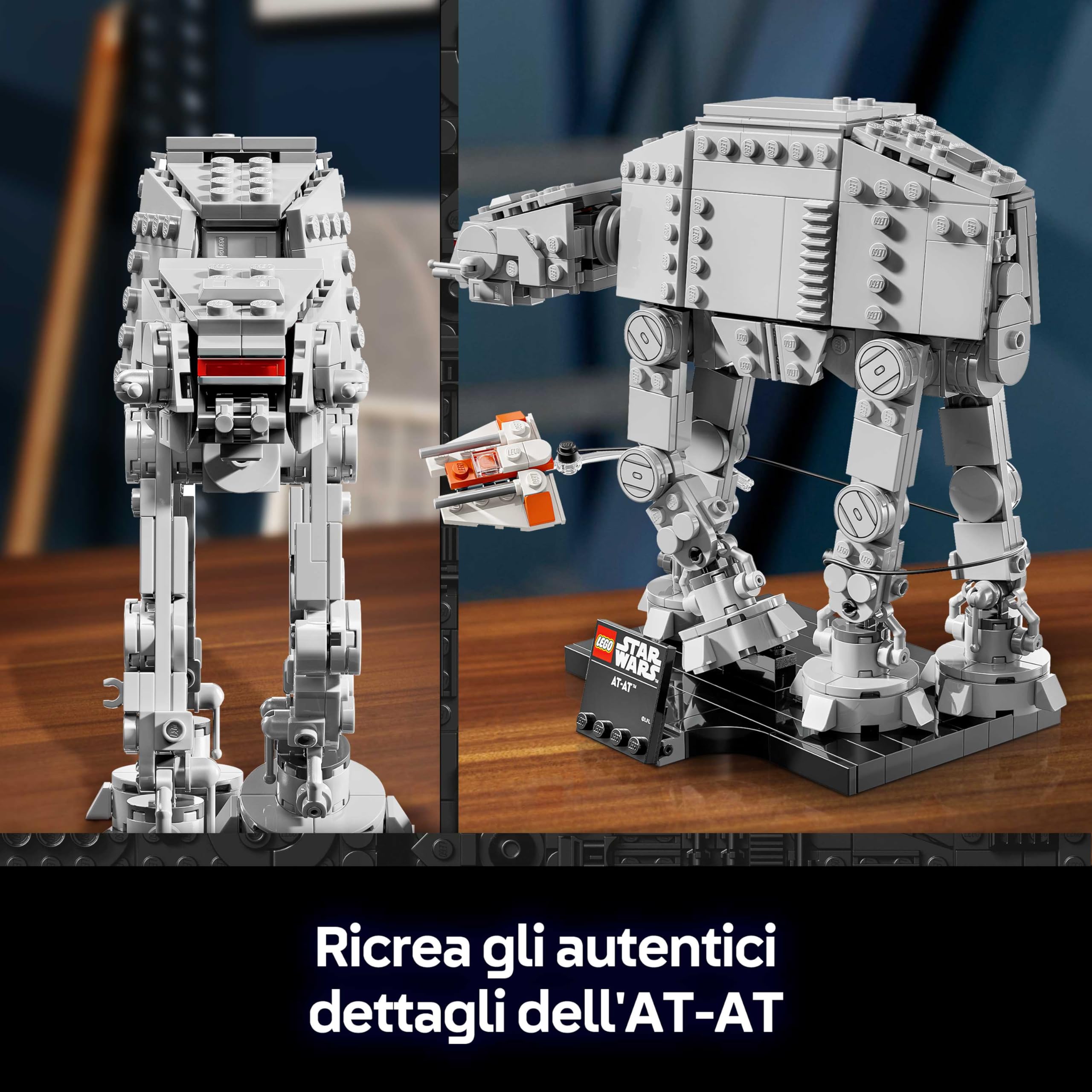 LEGO Star Wars 75440 AT-AT Kit di Modellismo per Adulti - Modellino da Esposizione con Snowspeeder, Supporto e Targhetta - Decorazione Casa - Regalo da Collezione per i Fan de L'Impero Colpisce Ancora
