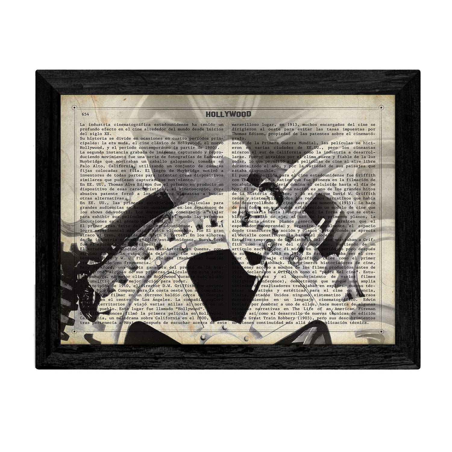 Nacnic Modern Times Hollywood Vintage Film Print - No Frame - A4 Size