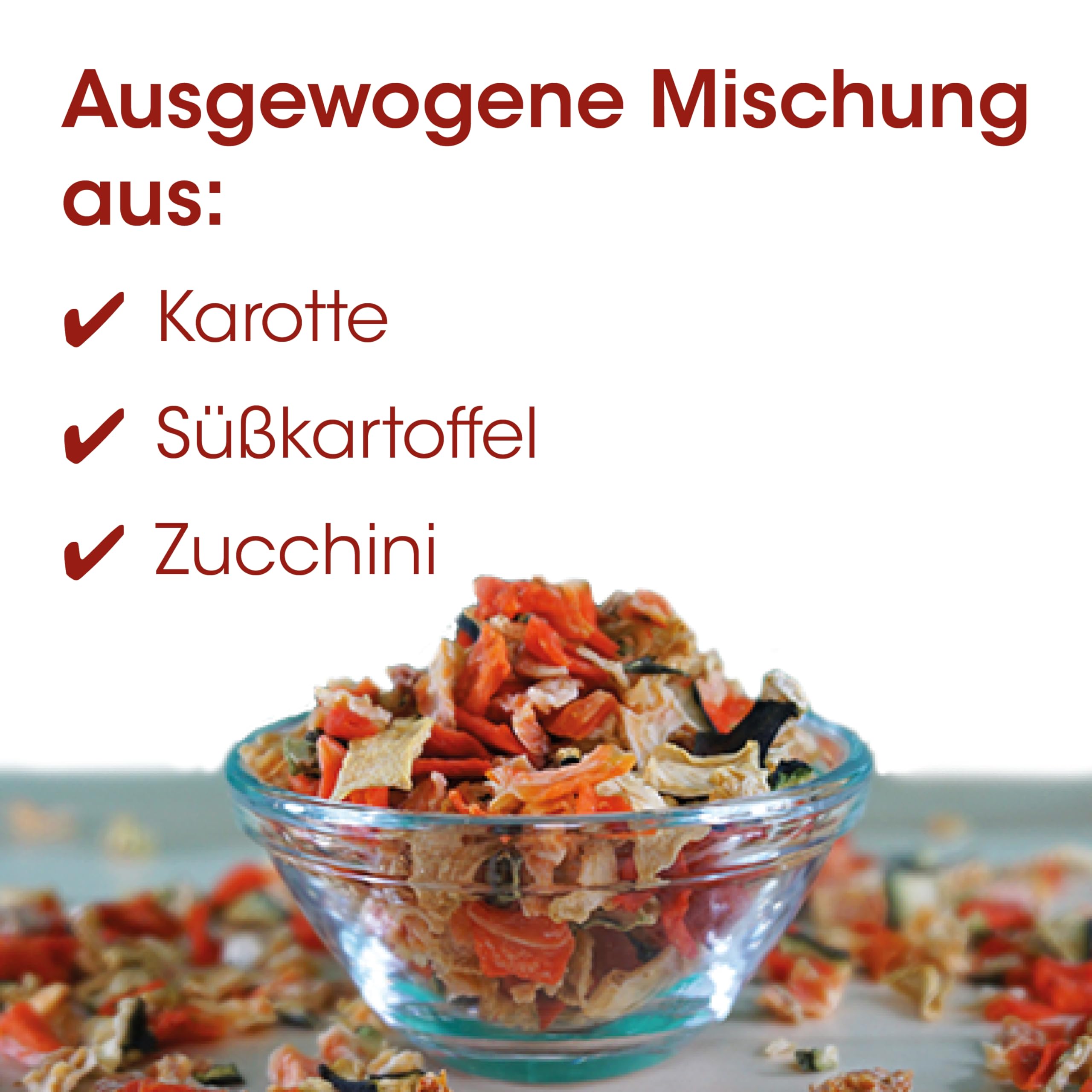 cdVet Fit-Barf Gemüseflocken Dreierlei für Hunde - Karotte, Süßkartoffel & Zucchini, Getreidefrei, 3,5kg