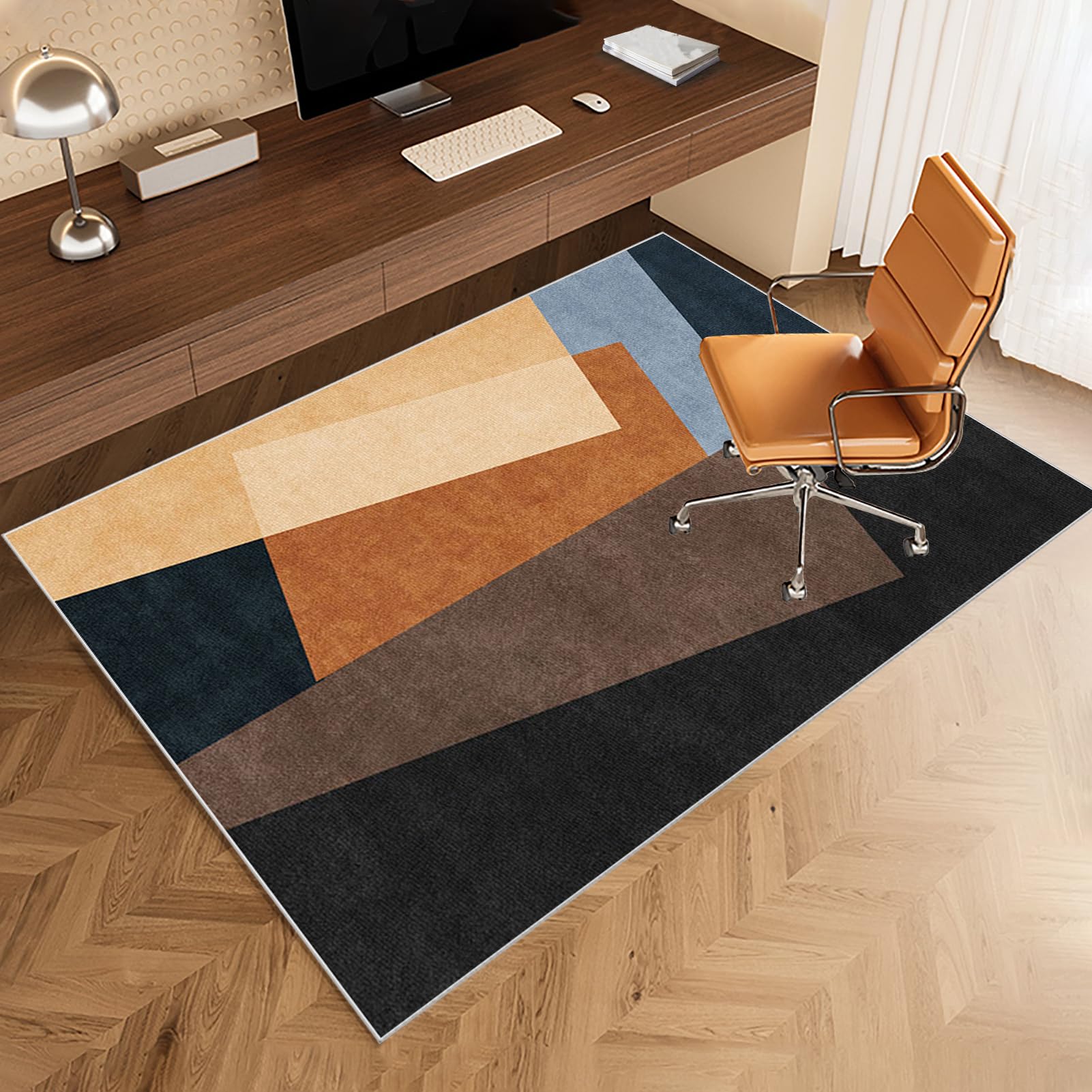 Tapis de Chaise de Bureau Tapis de Protection de Sol Gaming Tapis Gaming Sol Tapis de Protection de Sol pour Sols Durs Tapis sous Chaise Bureau pour Stratifié Parquet Carrelage 160 x 200 cm