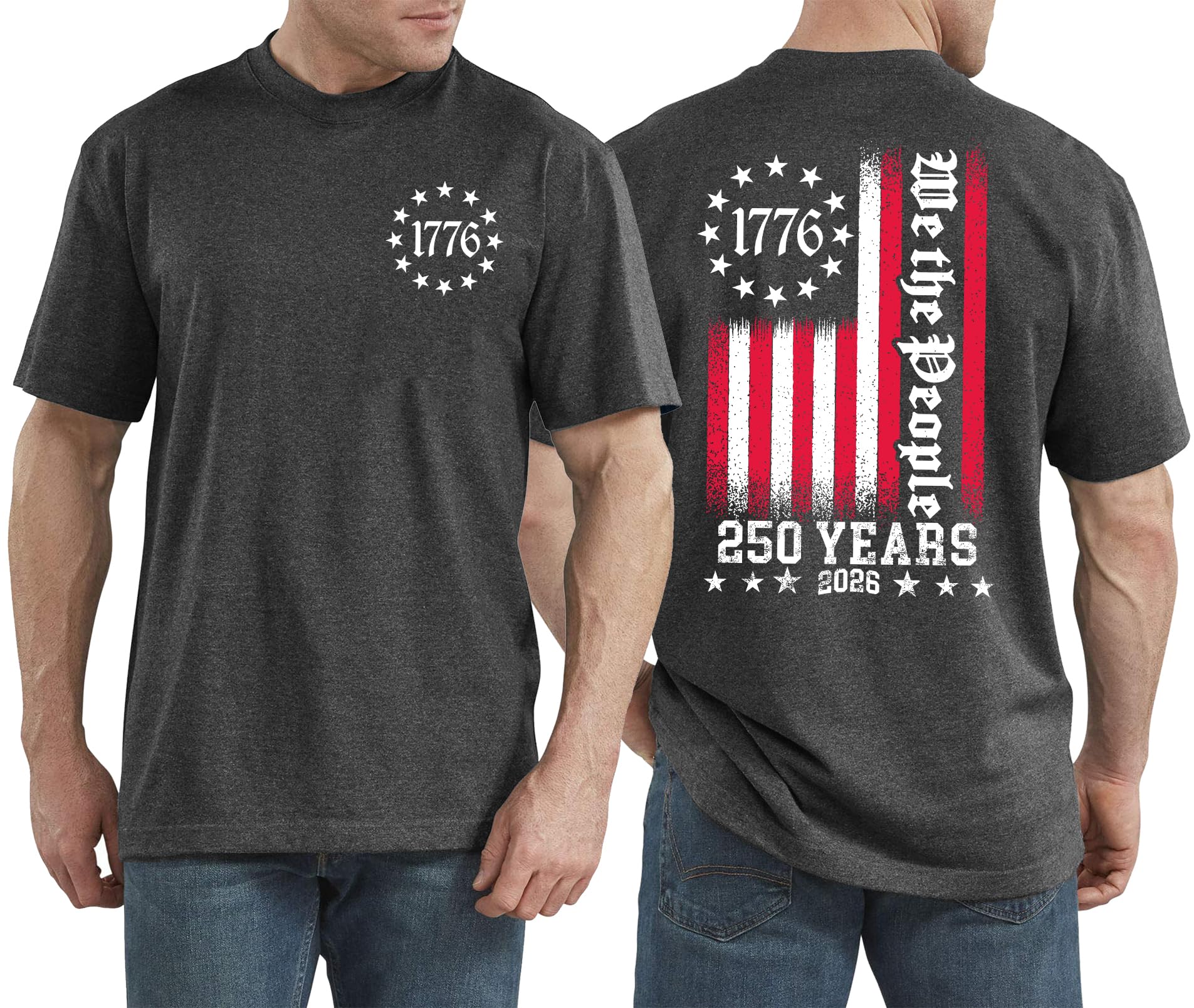 Men's 250 Anniversary USA Shirt American Flag T Shirt 250 Years America Anniversary Shirt Patriotic Shirts Tops - 1