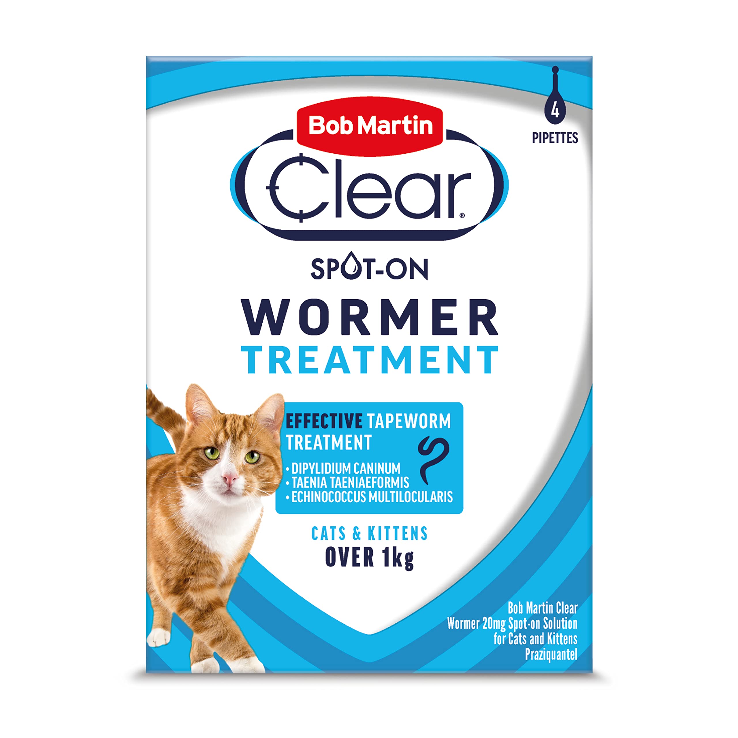 Buy Bob Martin Clear Spot On Wormer for Cats & Kittens 100