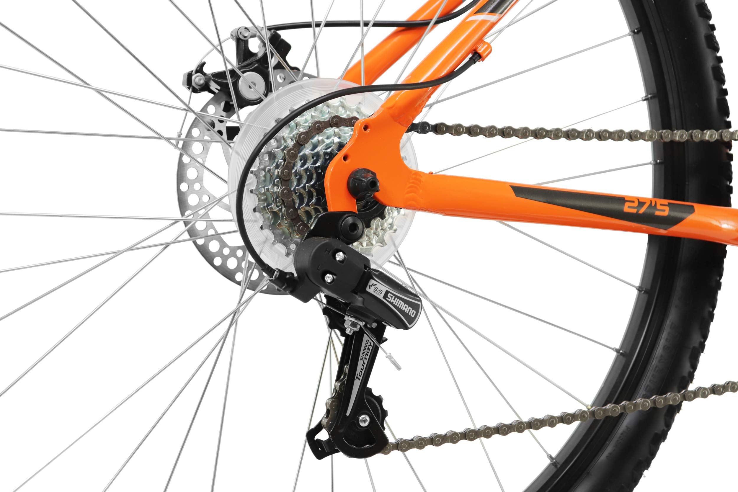 Bicicleta montaña SHIMANO SK6 27.5", Aluminio, 21v., Doble Frenos de Disco, Suspensión Delantera, naranja, (varias tallas)
