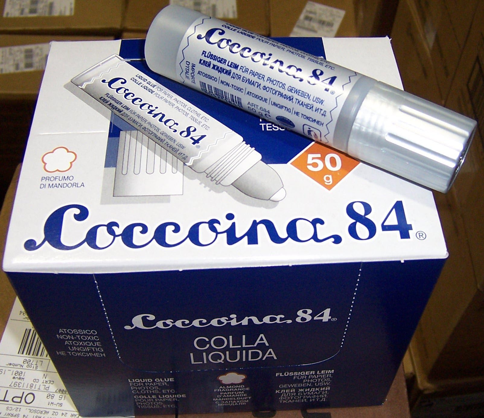 COCCOINA Liquid Glue, 684, 50 Gram Tubes, Box of 20