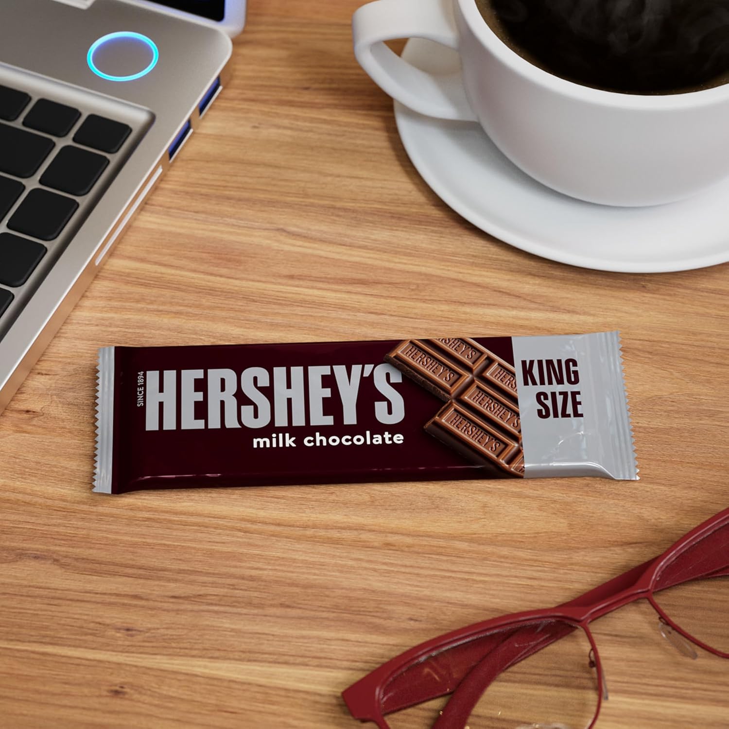 HERSHEY'S Milk Chocolate King Size, Candy Bars, 2.6 oz (18 Count)