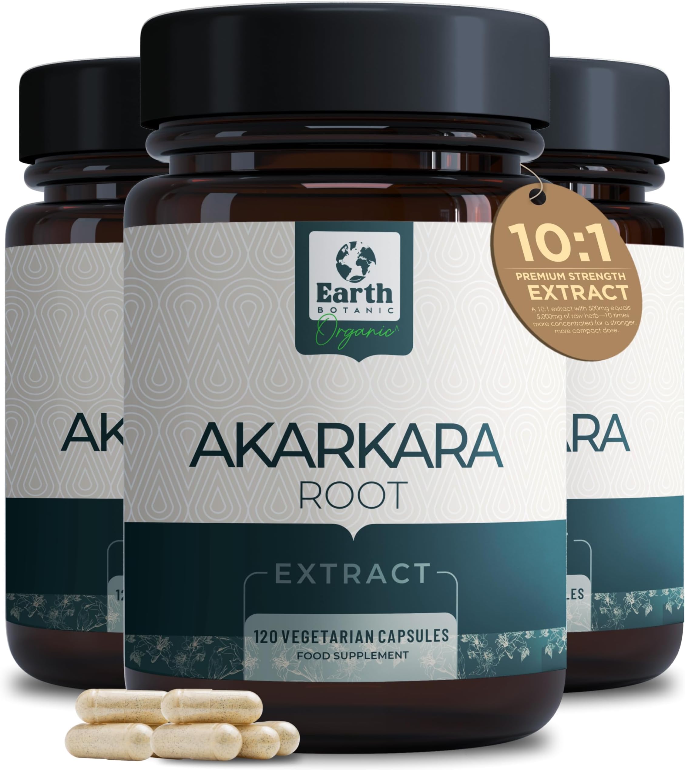 Irani Akarkara Root Extract Powder 10:1 Anacyclus Pyrethrum - 5000mg 90 Vegan Capsules - (Non-GMO, Gluten Free) 3 Months Supply