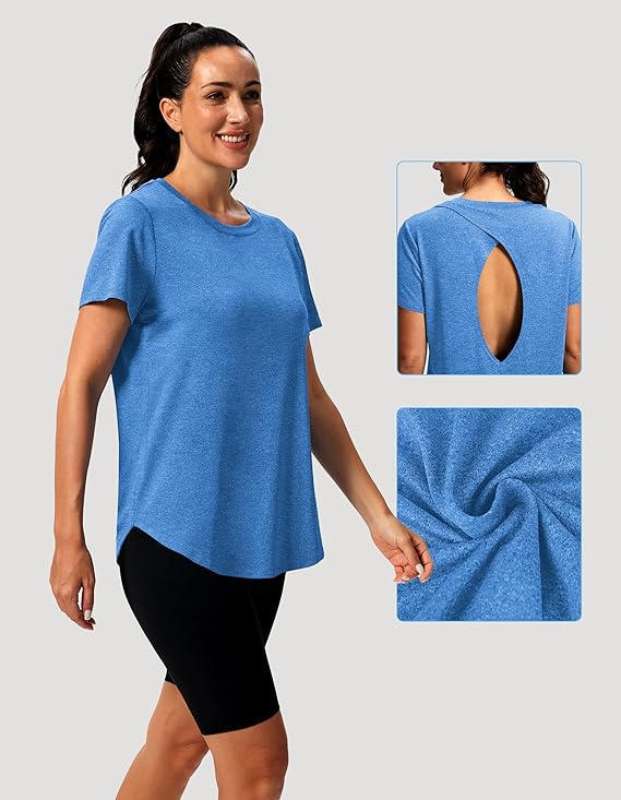 Open Back Workout Top