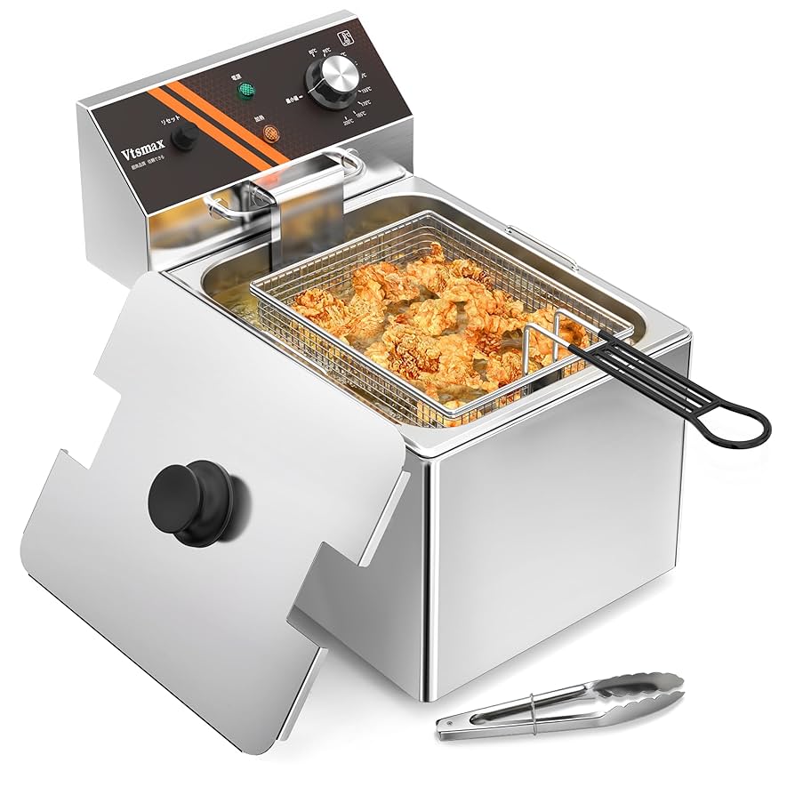 【開封・未使用】Ozonlife 電気フライヤー 卓上 6Ｌ大容量 業務用 61ahoiVMDmL._AC_UL210_SR210,