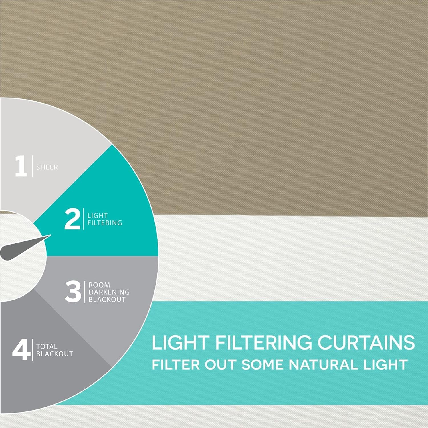 Exclusive Home Cabana Stripe Indoor/Outdoor Light Filtering Grommet Top Curtain Panel Pair, 54"x63", Taupe