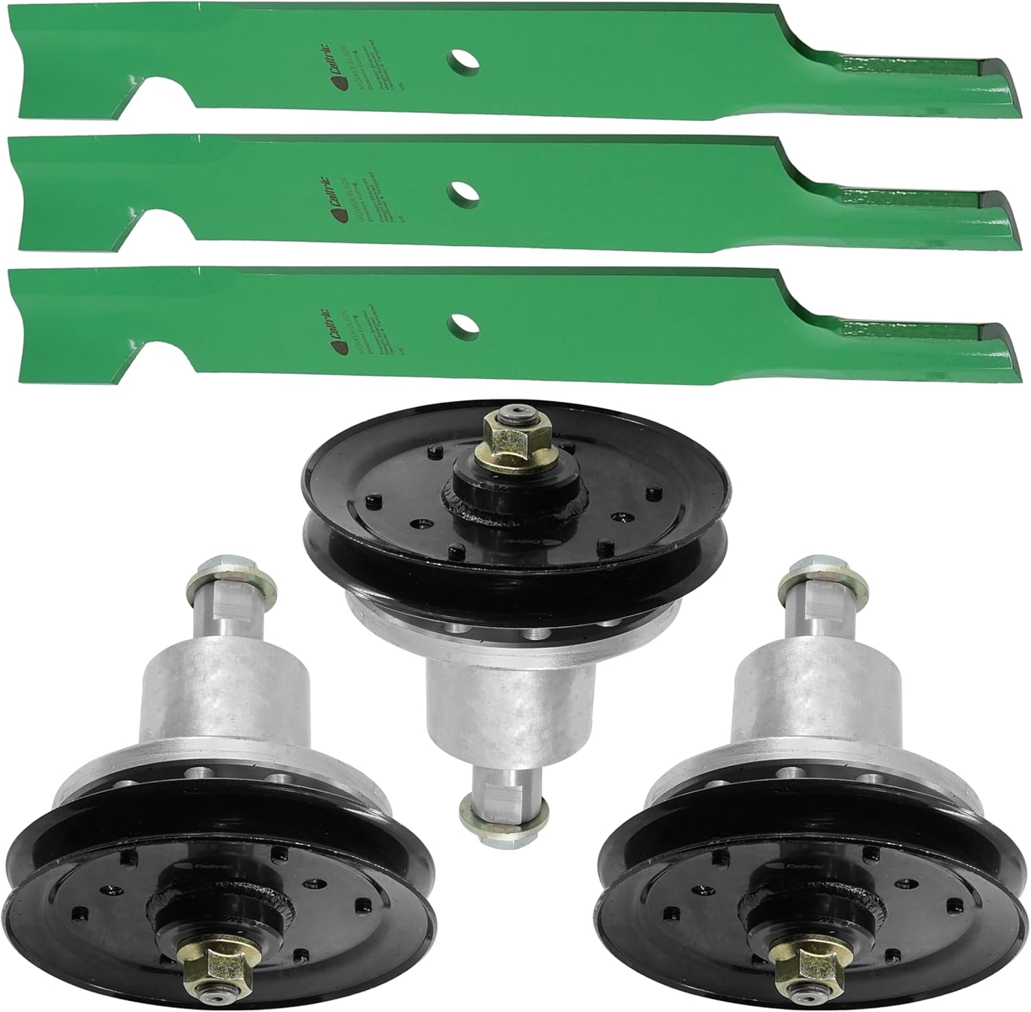 Caltric 3X Deck Spindle w/Pulley Blade Compatible with Exmark LZ18KC523 LZ22KC523 LZ22LKA523 52" 60"