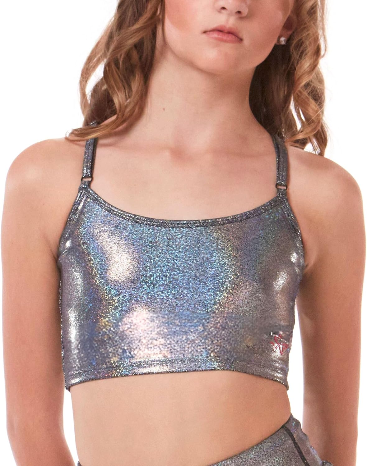 Dragonwing Ignite Crop Top (Designed for Dance, Cheer and The Gym) (US, Alpha, Medium, Regular, Platinum)