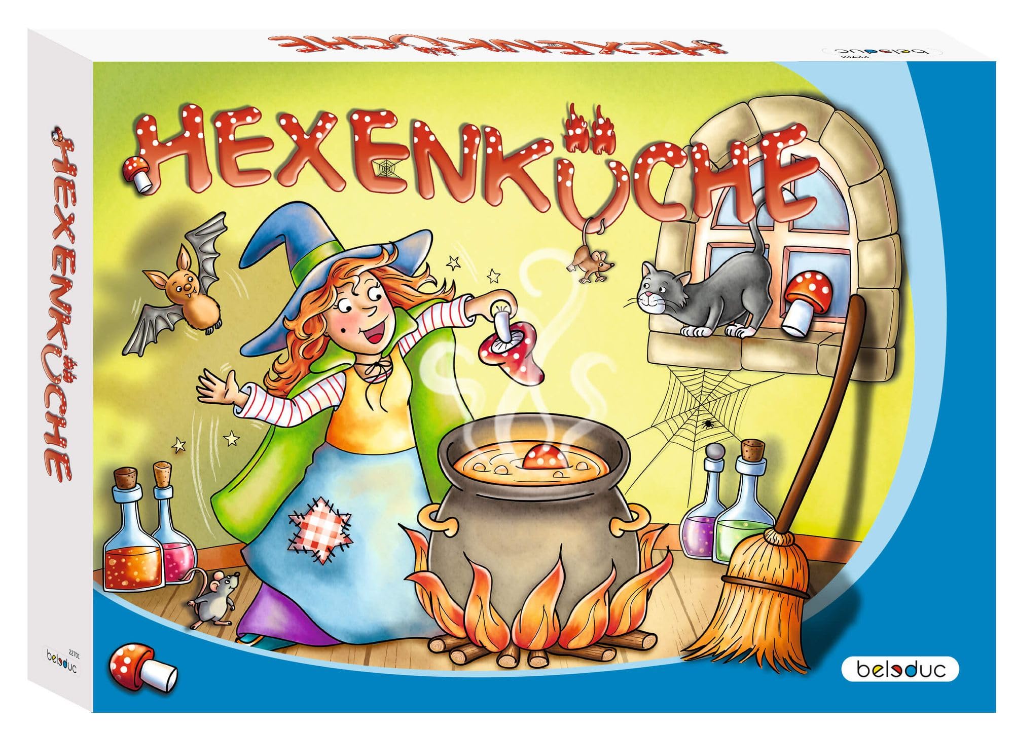Beleduc - Jeu de Société Enfants La Cuisine des Sorcières - Jeu de Plateau Mémoire & Observation Dès 4 Ans - Jeux de Société 2 à 4 Joueurs - Motricité Fine, Apprentissage De La Lecture & l'Écriture