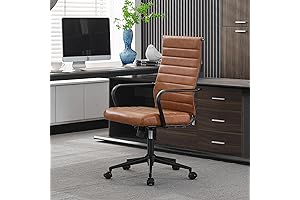 Okeysen Brown Leather Office Chair: Ergonomic Comfort for the Modern Workspace