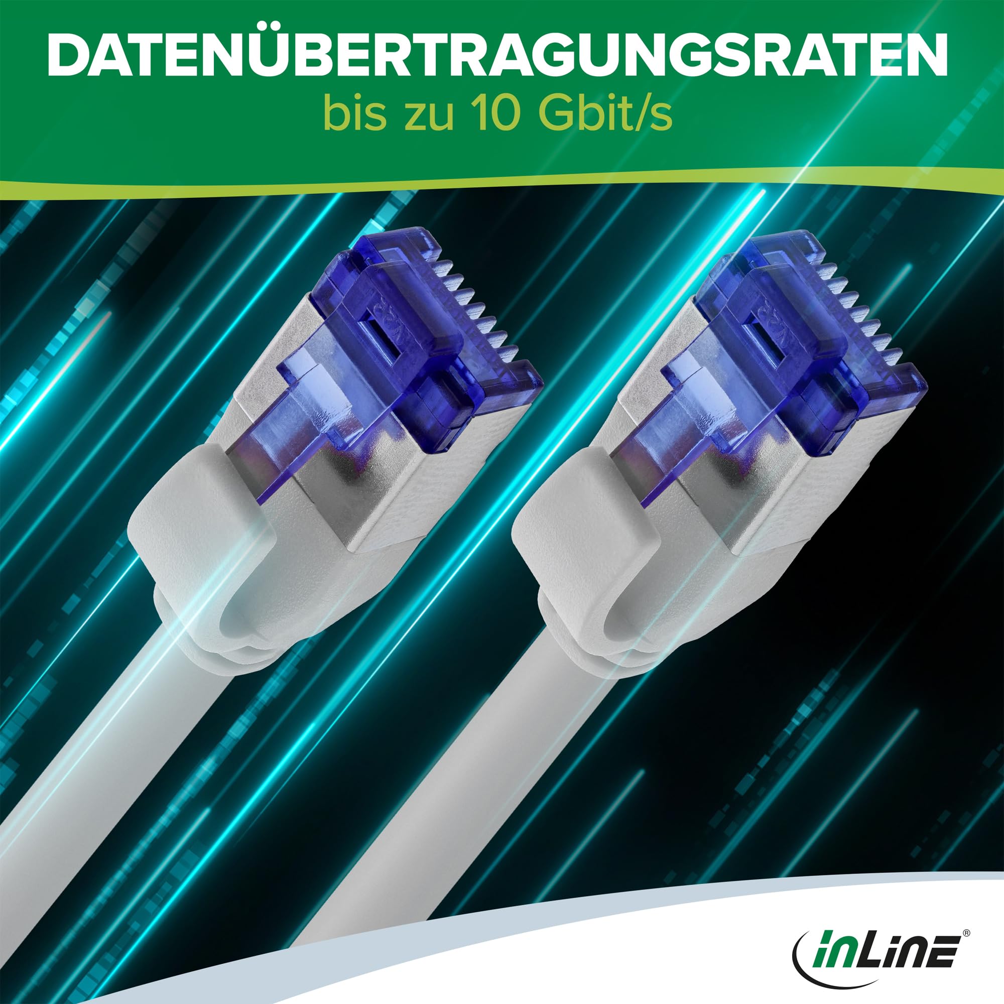 InLine Ağ kablosu 2 m, S/FTP, TPE (LSZH), Cat.6A ara bağlantı