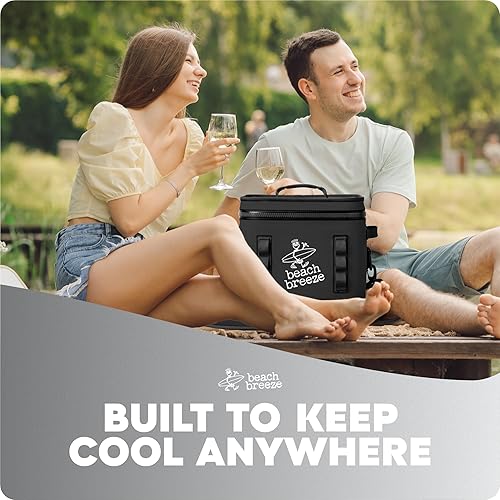 Miniatura 9 de Beach Breeze Lonchera térmica de alta calidad para 24 latas, hielera de camping y hielo  perfecta para coche, playa, viajes y golf  enfriador