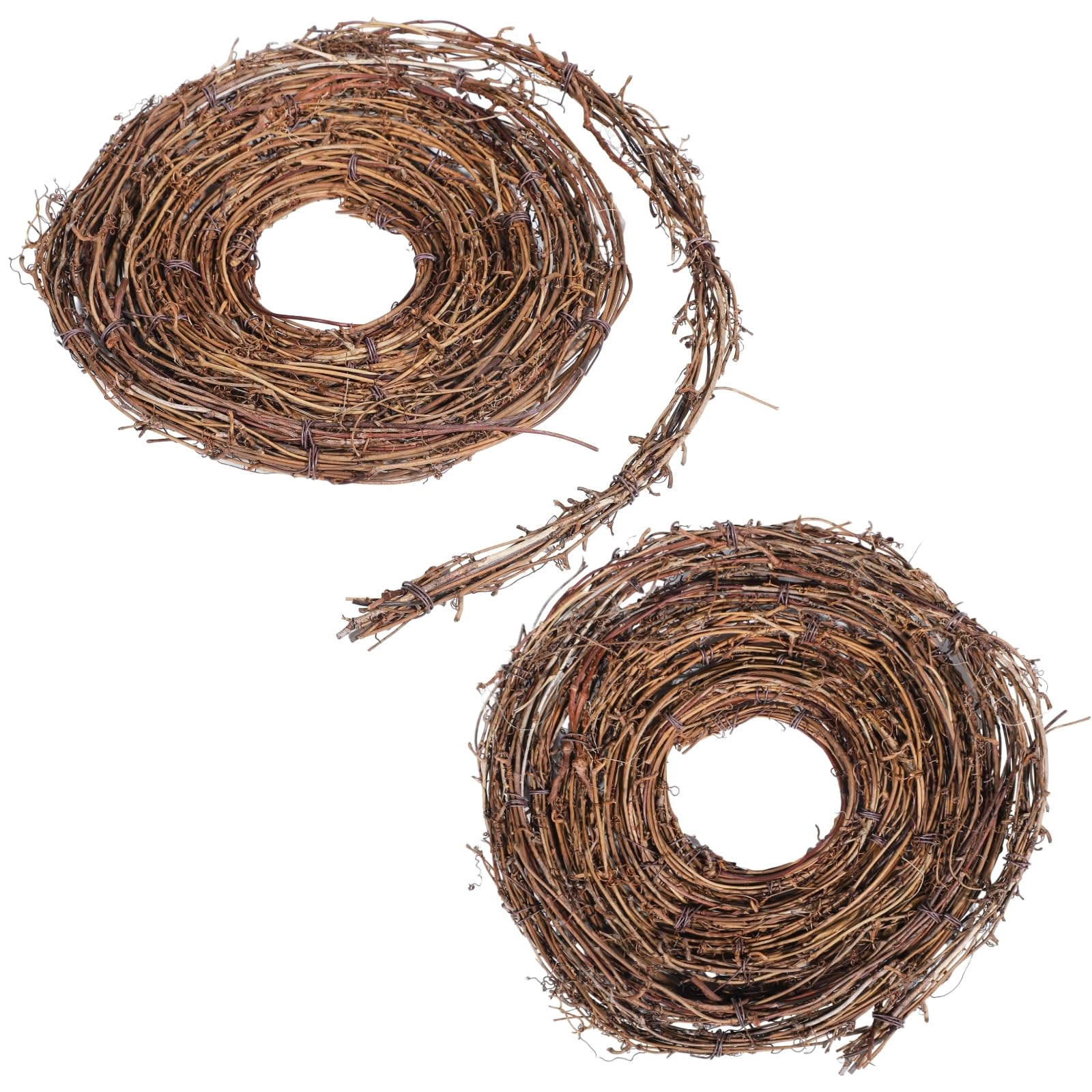 2 PCS DIY Crafts Natural Grapevine Twig Vines, 15 Feet Vines Garland Wreaths for Wedding House Holiday Door Vase Wall Decor