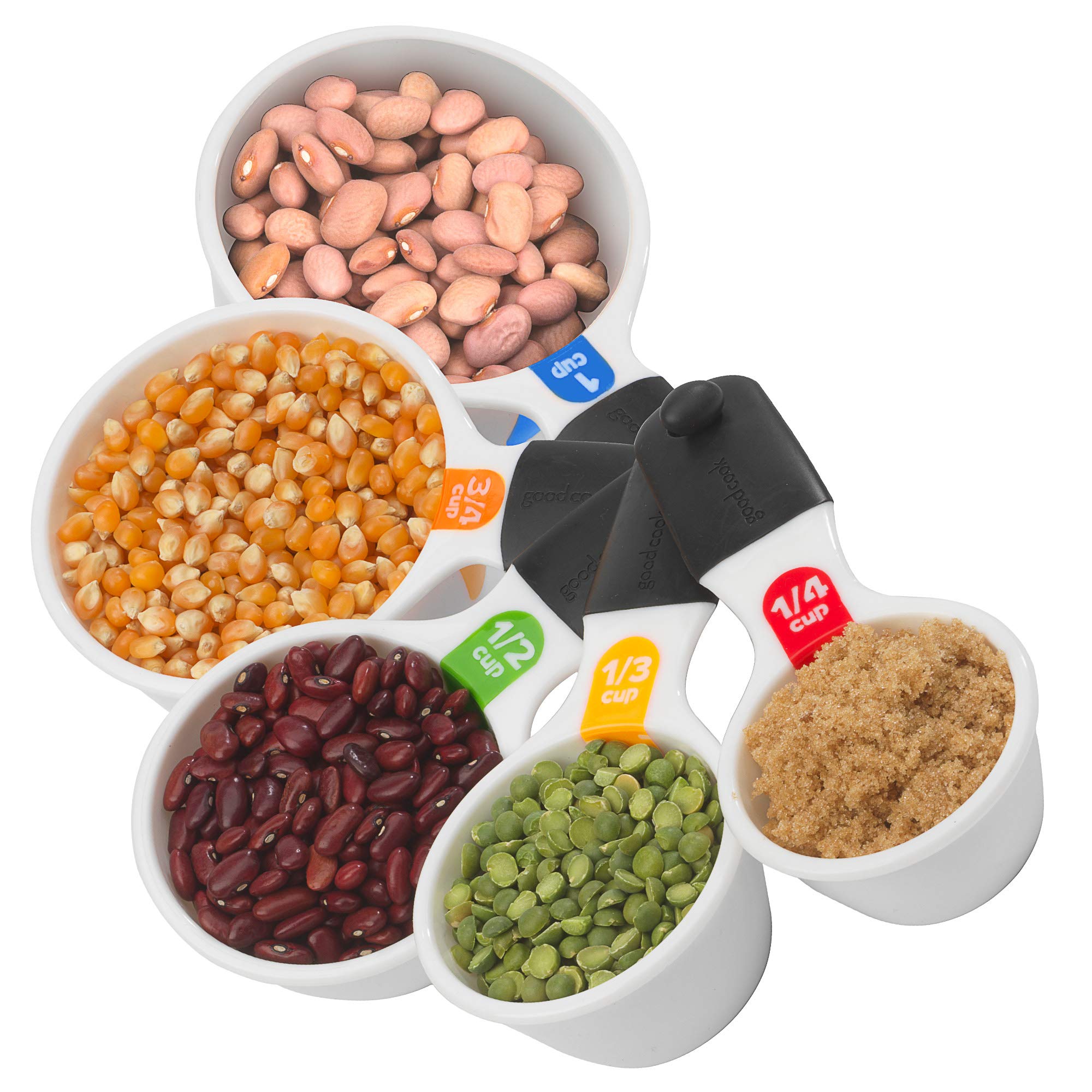 GoodCookGood Cook Touch 5 Piece Dual Measuring Cup Set, White
