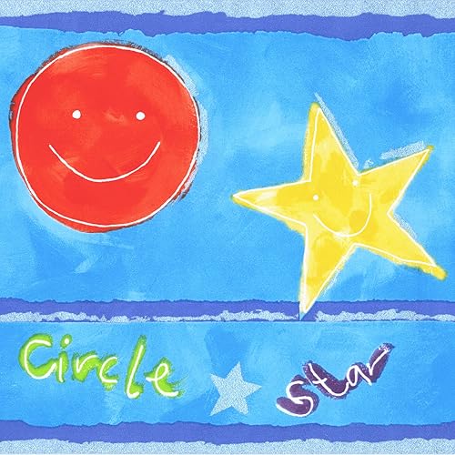 CONCORD WALLCOVERINGS  Papel Pintado Frontera Niños Patrón Círculo Estrella Diamante Palabras Para El Dormitorio De Los Niños Sala De Juegos, Rojo