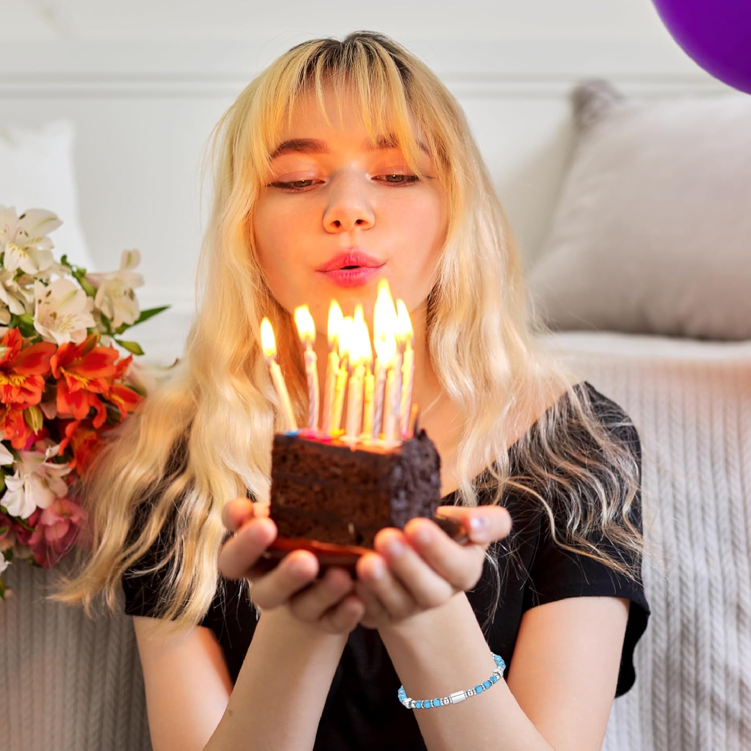 4mm Gemstone Birthday Bracelets for Women,10th to 60th Birthday Gifts for Women, Friend, Sister, Daughter, Mom, Grandma... - Image 4