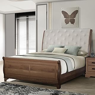 New Classic Furniture Coventry Hall Wood King Sleigh Bed in Pecan Brown