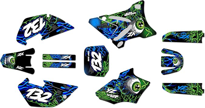 Graphics Kit for Yamaha YZ 85 2002-2014 CORE Series Blue 09 Mil - Dirt bike Custom Racing Graphics Decals Stickers Kit, no-plastics