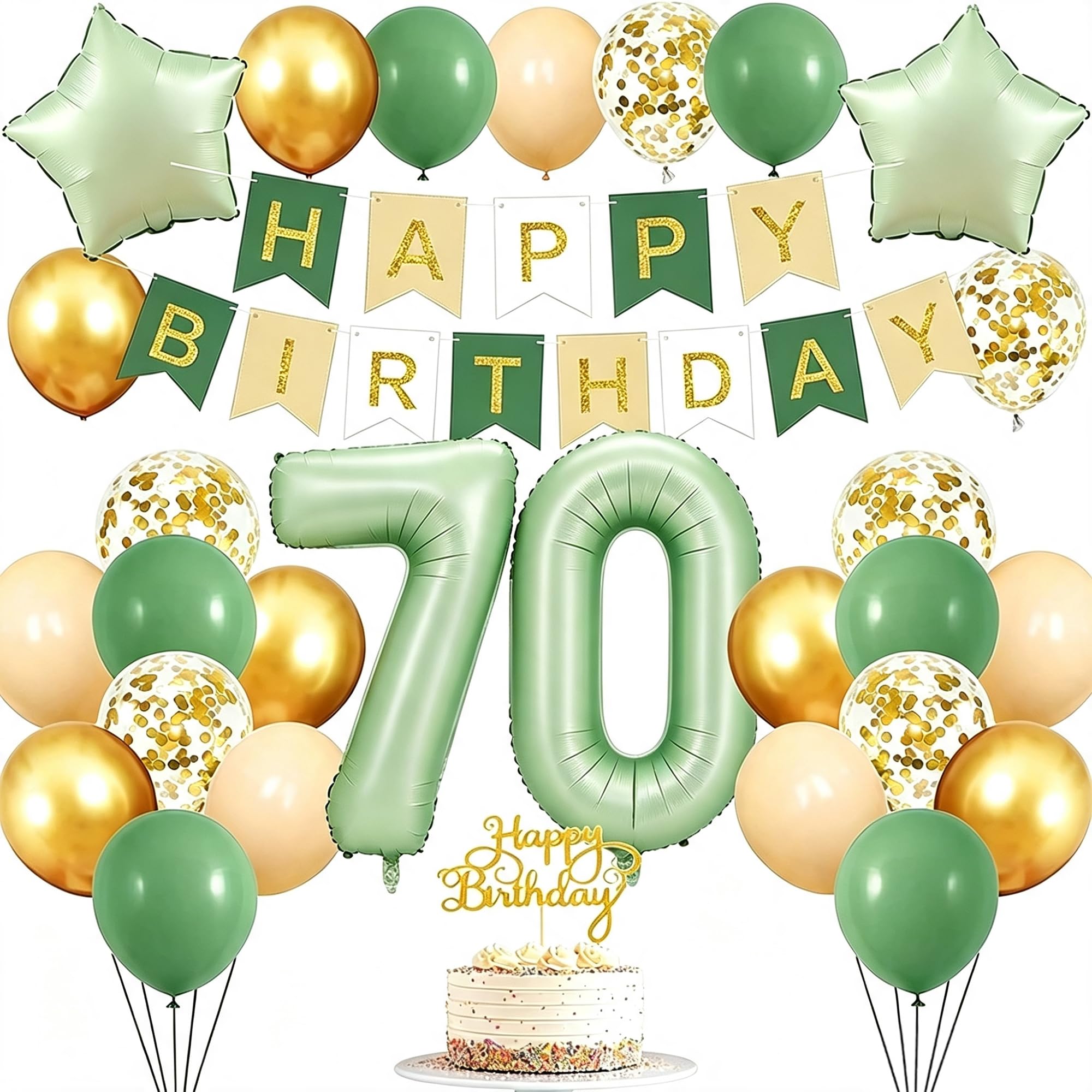 HGWOUY Birthday Decorations 70 Birthday Party Balloons Set Party Decor