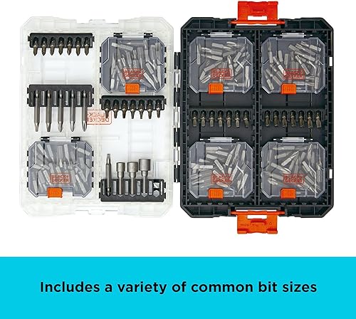 Miniatura 3 de BLACK+DECKER BLACK + DECKER - Juego de puntas de destornillador, 200 piezas (BDAST200SETFF)