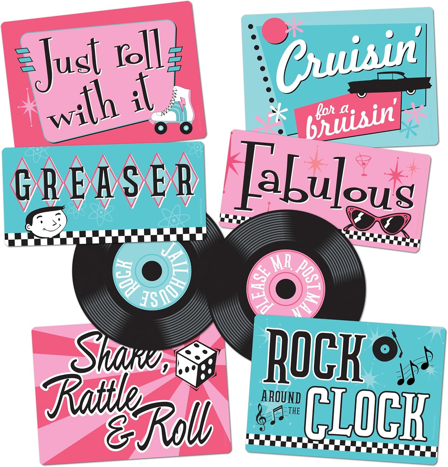 1950s Retro Plastic Photo Booth Signs