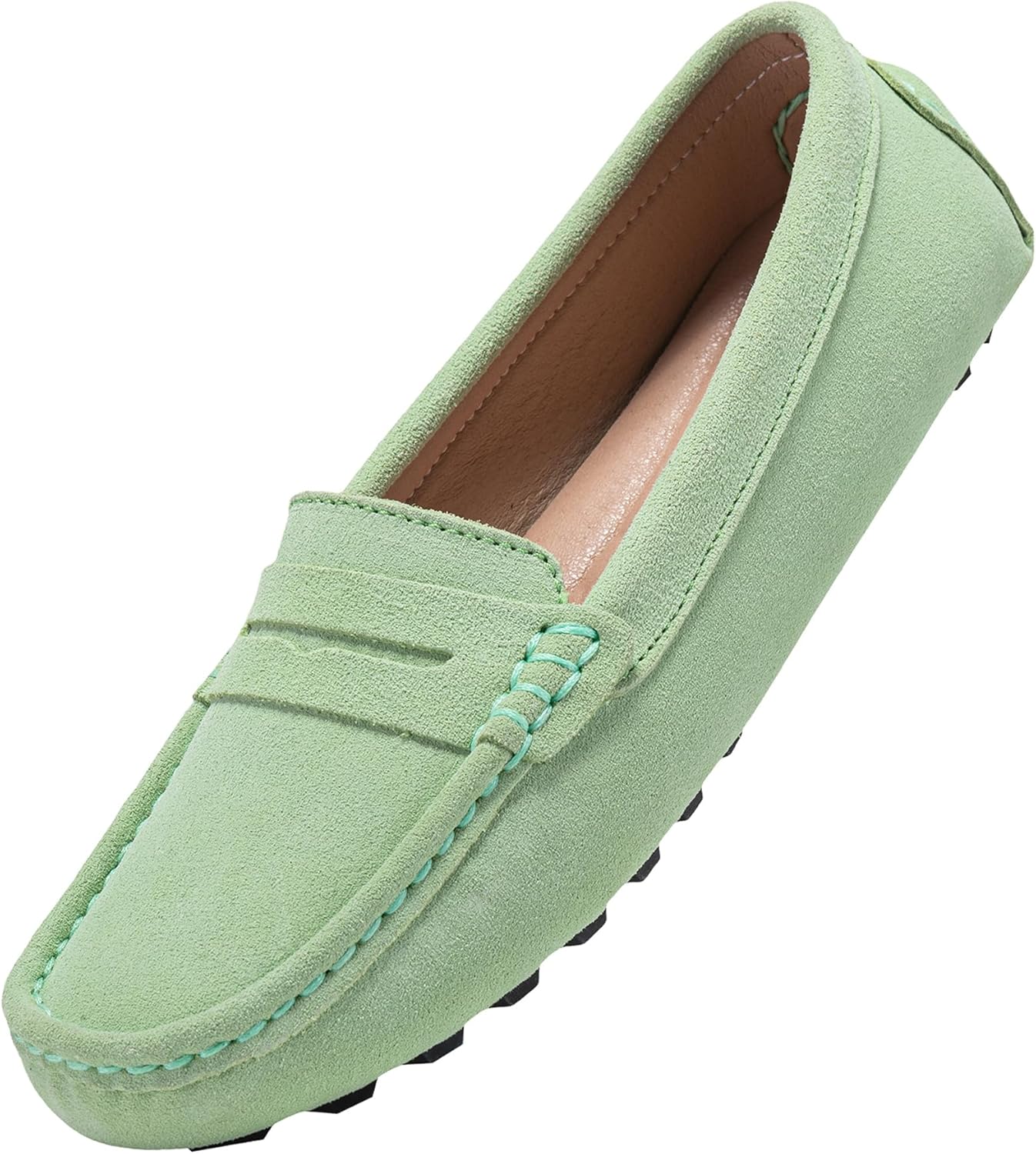 BEAUSEEN Women's Genuine Leather Penny Loafers Classic Driving Moccasins Casual Slip On Comfort Women Loafer Shoes