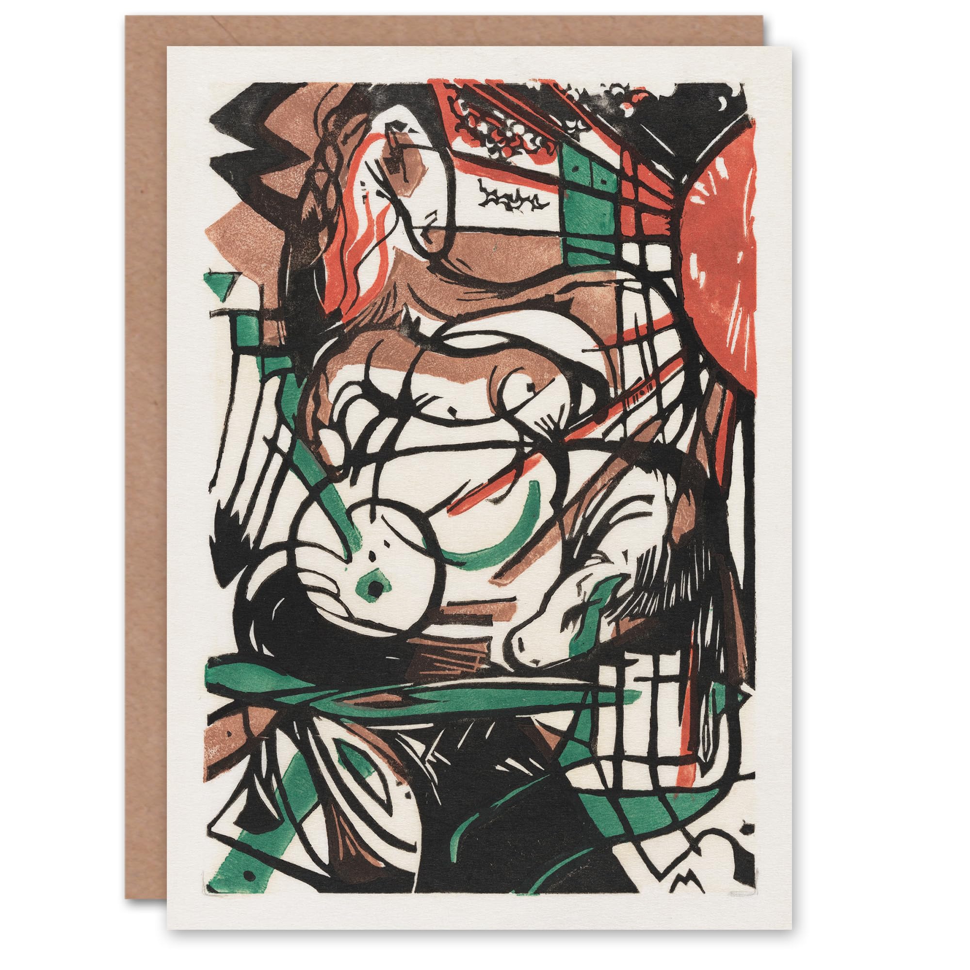 Artery8 Franz Marc Art Card The Birth of Horses Abstract Painting