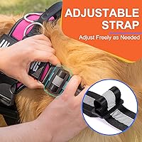 Vista 5 de Arnés esencial para perro, arnés para mascotas sin tirones con 3 anillos laterales para colocar la correa, sin estrangulamiento, reflectante