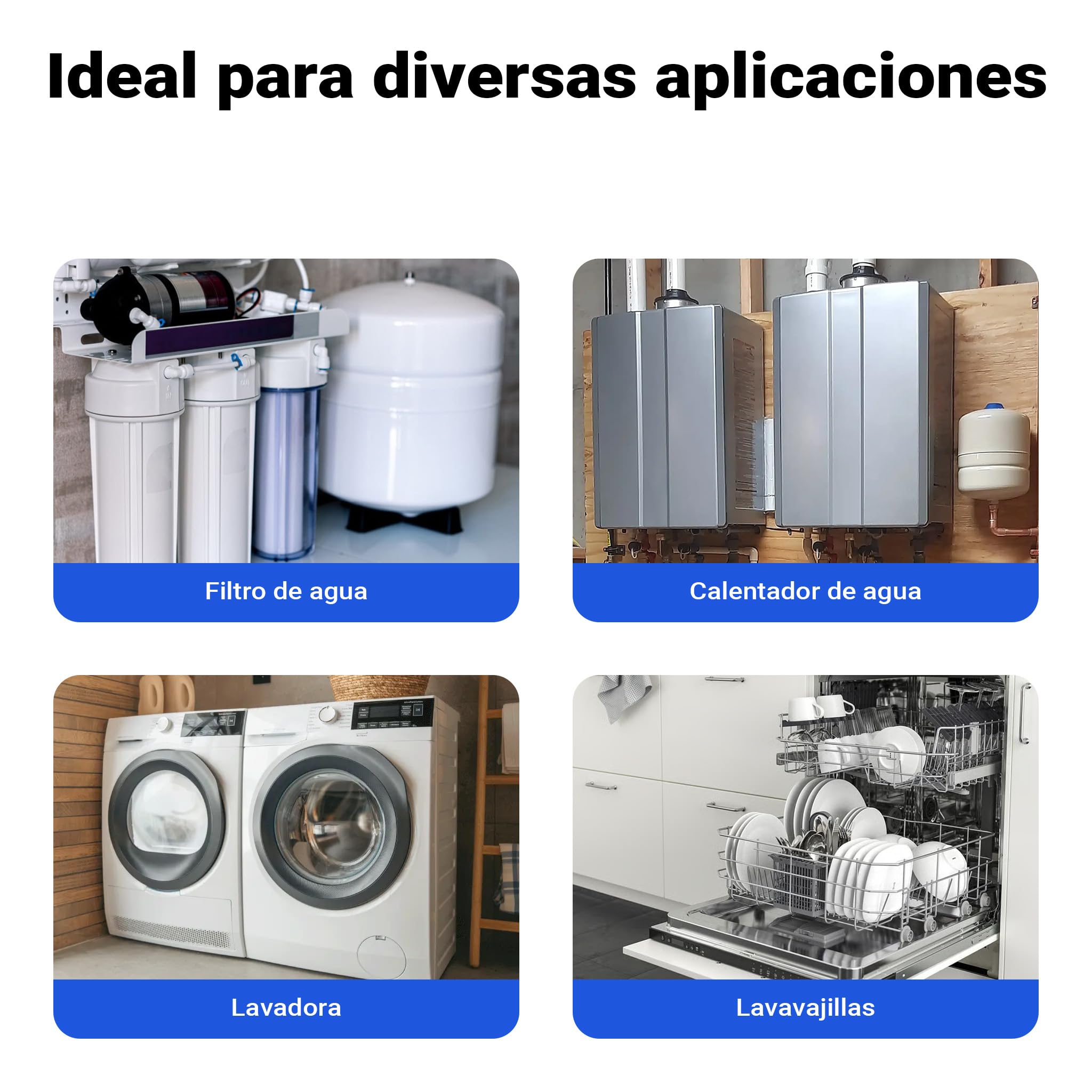 Naturewater Prefiltro para filtración de agua, cartucho filtrante PP de 10", filtro de agua potable para el hogar con función de retrolavado, presión de trabajo de 1,5 a 5 bares