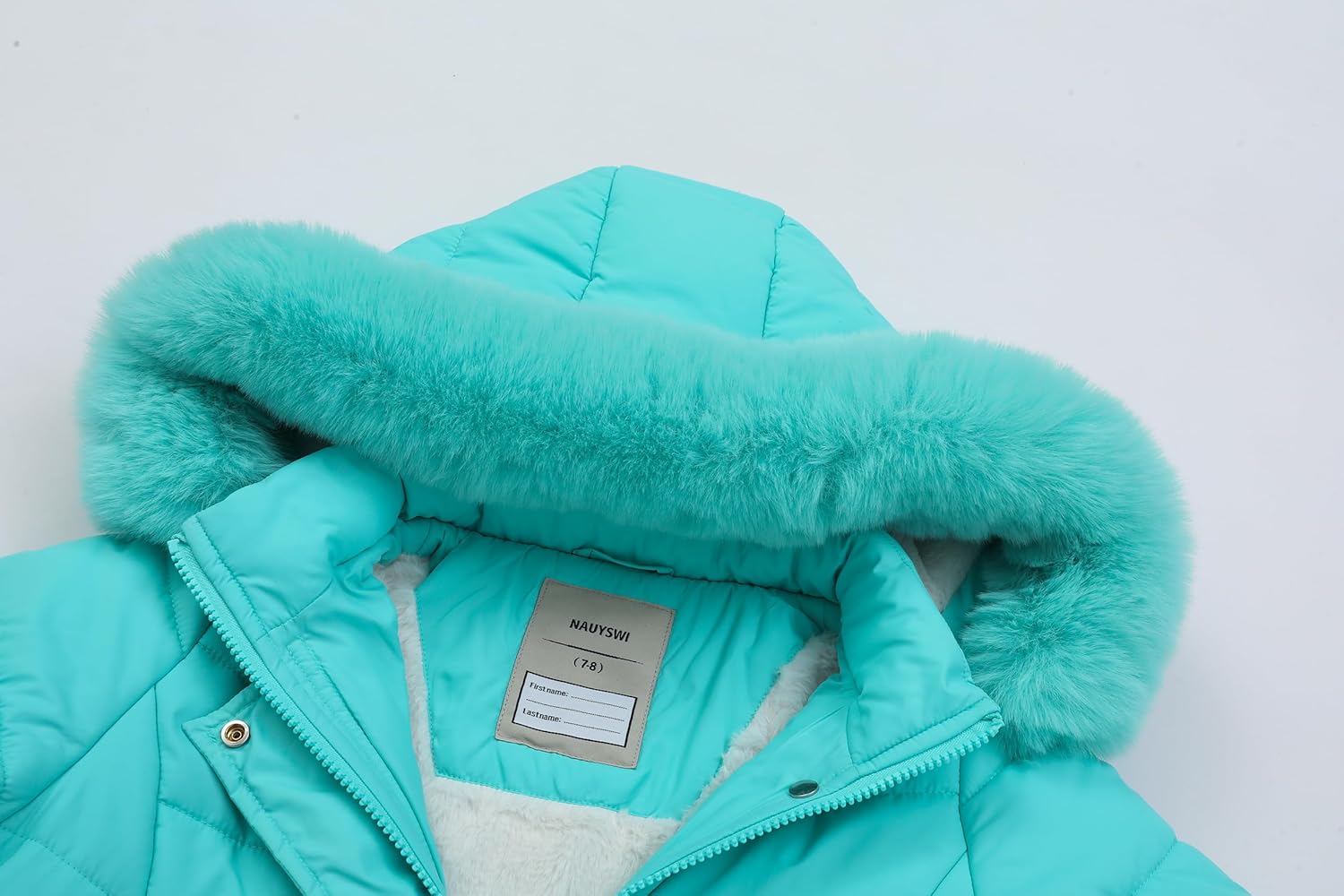 Girl's Winter Coat Hooded Long Parka, Kids Down Outerwear Jacket with Elegant Double-Closure Design - Image 4