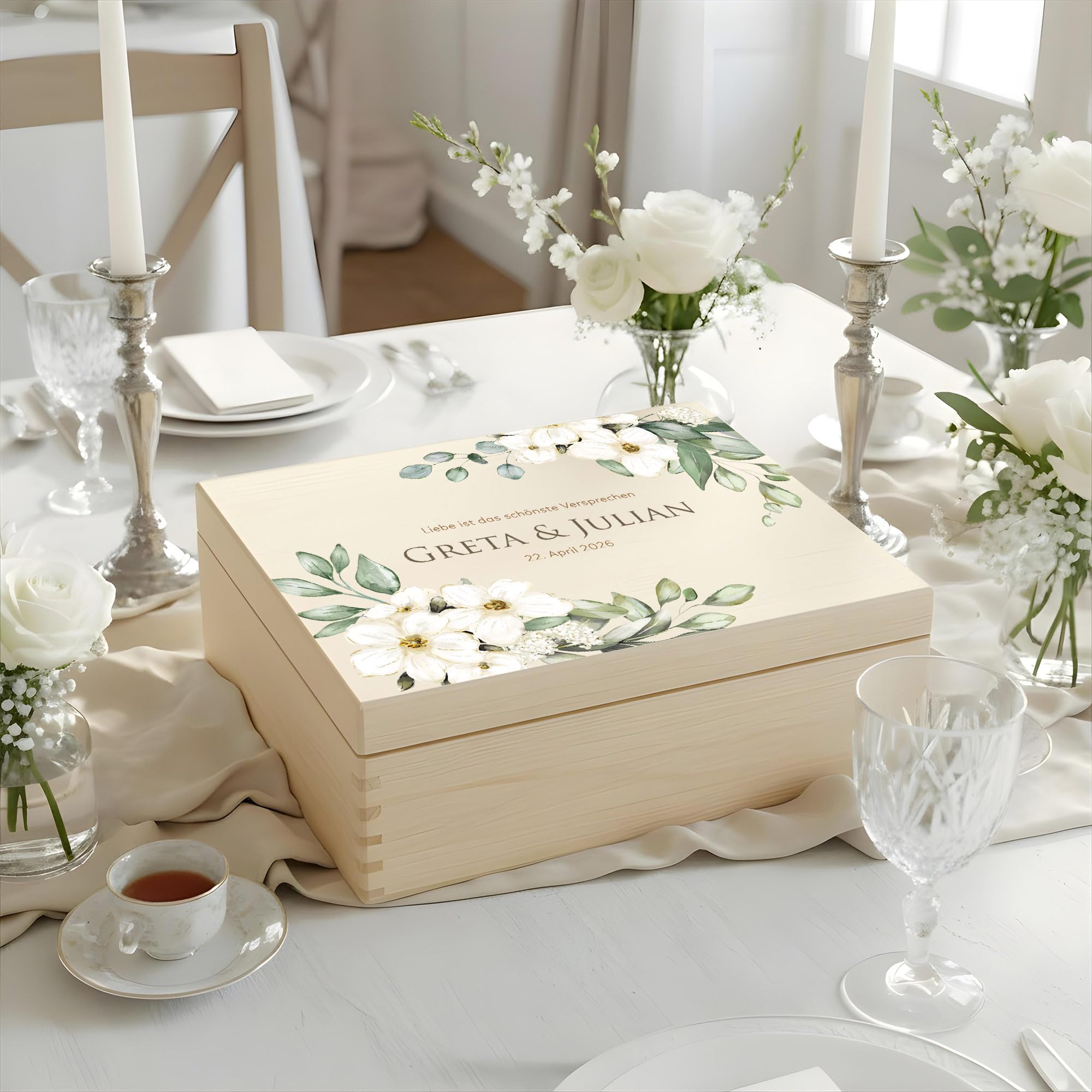 Little Deco personalisierte Erinnerungskiste, Erinnerungsbox, Hochzeit