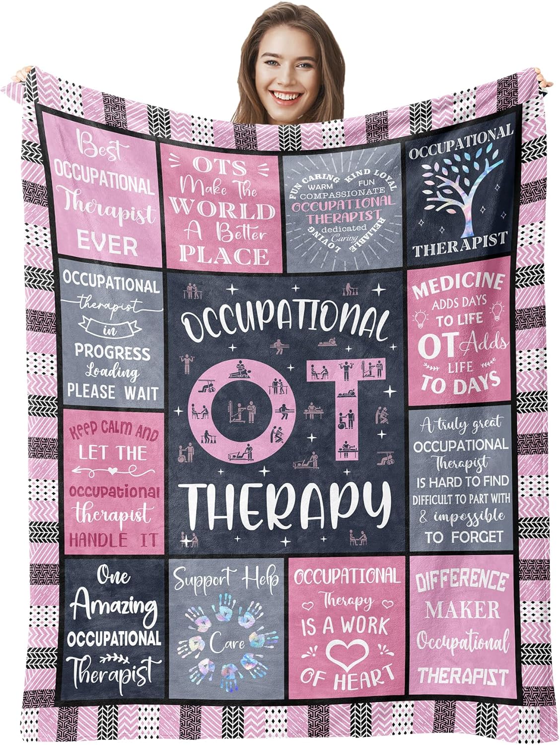 Occupational Therapy Gifts, Therapist Gifts for Women, Ot Gifts, Gifts for Occupational Therapist, Appreciation Gifts for Ot Blanket (60x50 Inches)
