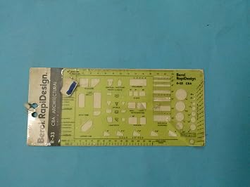 Berol, R-33, CBA Architechtural, Scale 1/8"=1-0"
