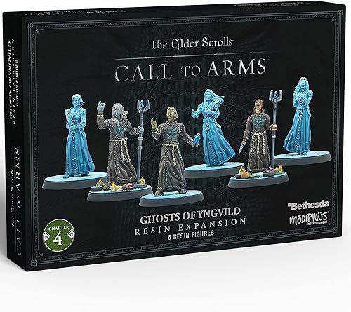 Modiphius The Elder Scrolls Call to Arms - Fantasmas de Yngvild - Expansión de resina de 6 figuras, capítulo 4, sin pintar, miniaturas RPG de 1.260