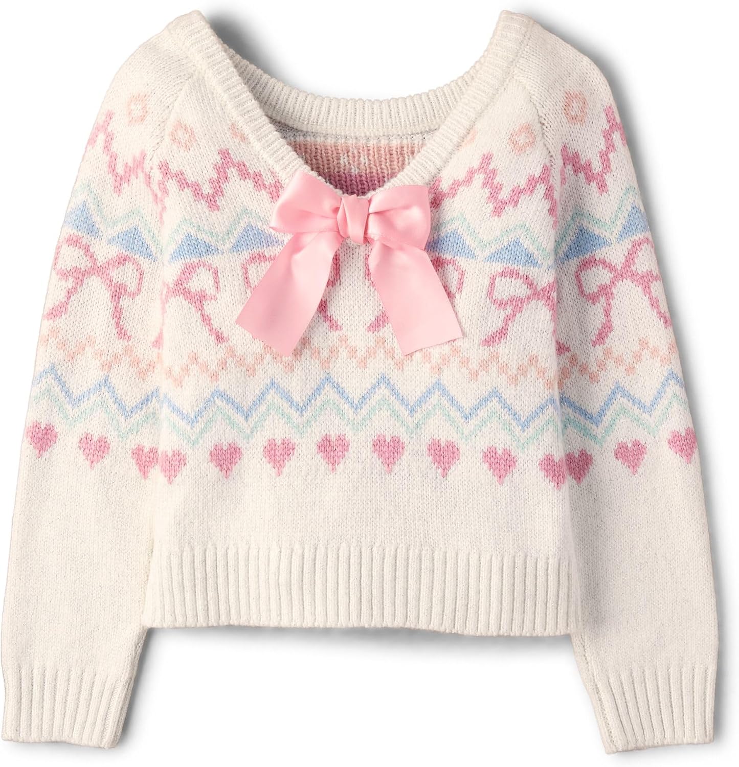 Gymboree Girls and Toddler Long Sleeve Ballerina Bow Back Detail Sweater - Image 3