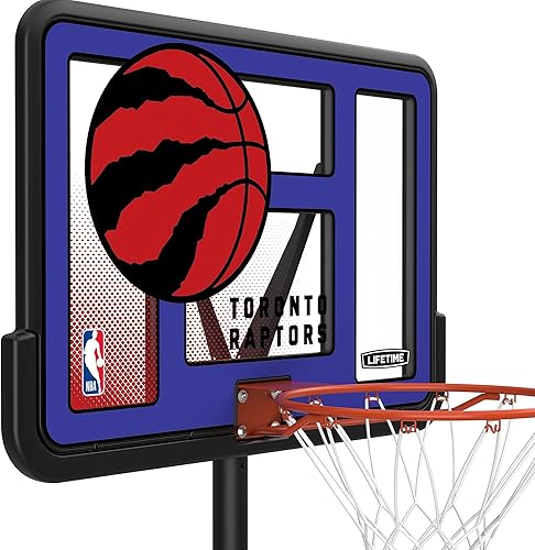 Vista 140 de Aro de basketball con sistema portable, de altura ajustable, tablero posterior de 44 pulgadas de Lifetime 1269 Pro Court.